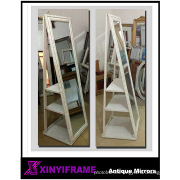 Dressing Rotating Decorative Wooden Standing Mirror Frame